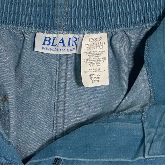 Blair Jeans Womens Plus Size 20 Light Blue Straight Leg Ankle High Rise Pants - Picture 6 of 10